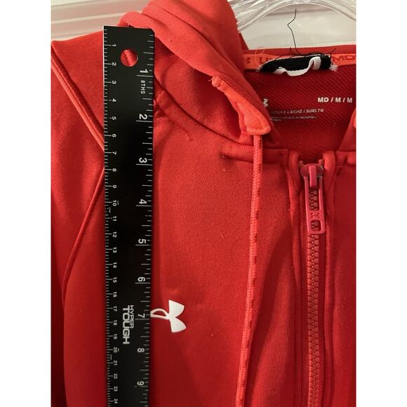 Under Armour Vibrant Red Zip-Up Hoodie - Picture 8 of 11